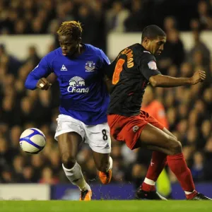 Everton vs Reading FA Cup Clash: Saha vs Leigertwood's Intense Battle for Ball Possession (5th Round, Goodison Park, 01 March 2011) Everton vs Reading FA Cup Clash: Saha vs Leigertwood's Intense Battle for Ball Possession (5th Round, Goodison Park, 01 March 2011)
