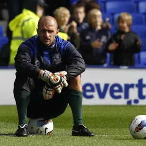 Everton vs Wigan Athletic: Jan Mucha Guards Goodison Park in Premier League Action (September 17, 2011) Everton vs Wigan Athletic: Jan Mucha Guards Goodison Park in Premier League Action (September 17, 2011)