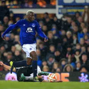 Everton's Arouna Kone in Action during UEFA Europa League Match against FK Krasnodar at Goodison Park Everton's Arouna Kone in Action during UEFA Europa League Match against FK Krasnodar at Goodison Park