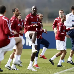 Everton's Carlton Cole at England Training, March 2009 Everton's Carlton Cole at England Training, March 2009