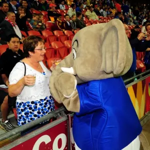 Everton's Chang the Elephant Welcomes Fans at Brisbane Roar's Suncorp Stadium: Pre-Season Friendly Everton's Chang the Elephant Welcomes Fans at Brisbane Roar's Suncorp Stadium: Pre-Season Friendly
