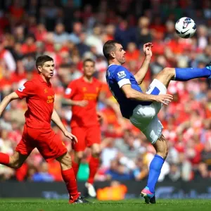Everton's Darron Gibson Soars Above Liverpool: 0-0 Stalemate at Anfield (May 5, 2013) Everton's Darron Gibson Soars Above Liverpool: 0-0 Stalemate at Anfield (May 5, 2013)