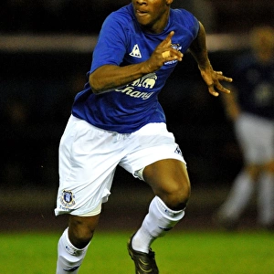 Everton's Determined Striker: Kieran Agard in Action