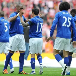Everton Distin and Cahill Print (April 14, 2012) Everton Distin and Cahill Print (April 14, 2012)