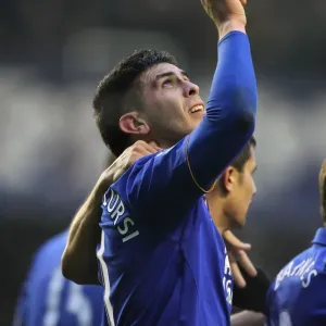 Everton's Double Delight: Denis Stracqualursi's Brace in Everton's Victory Over Chelsea (11 February 2012, Barclays Premier League - Everton at Goodison Park) Everton's Double Delight: Denis Stracqualursi's Brace in Everton's Victory Over Chelsea (11 February 2012, Barclays Premier League - Everton at Goodison Park)