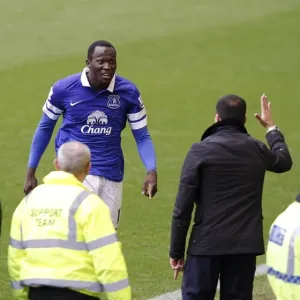 Everton's Double Delight: Lukaku and Martinez's Euphoric Celebration (3-0 vs Arsenal, Barclays Premier League, Goodison Park, 06-04-2014) Everton's Double Delight: Lukaku and Martinez's Euphoric Celebration (3-0 vs Arsenal, Barclays Premier League, Goodison Park, 06-04-2014)