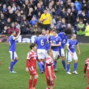 Everton's Euphoric First Goal Celebration: Everton 2-0 Queens Park Rangers (BPL, 13-04-2013)