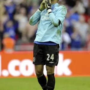 Everton's FA Cup Semi-Final Triumph over Manchester United at Wembley Stadium (2009) - Everton Players Celebrate Victory Everton's FA Cup Semi-Final Triumph over Manchester United at Wembley Stadium (2009) - Everton Players Celebrate Victory