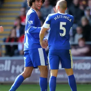 Everton's Fellaini Scores Hat-Trick: Crushing 3-0 Win Over Swansea City in Premier League Everton's Fellaini Scores Hat-Trick: Crushing 3-0 Win Over Swansea City in Premier League