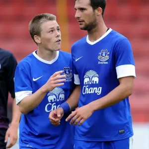 Everton's George Green and Apostolos Vellios in Action: Pre-Season Friendly vs. Partick Thistle at Firhill Stadium Everton's George Green and Apostolos Vellios in Action: Pre-Season Friendly vs. Partick Thistle at Firhill Stadium