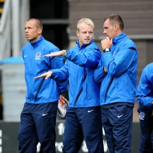 Everton's Heitinga, Naismith, and Gibson at Tannadice Park: Everton FC's Pre-Season Friendly Against Dundee United
