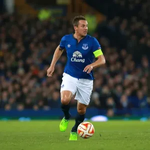 Everton's Jagielka in Europa League Action