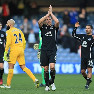 Everton's Jagielka Salutes Fans: Triumphant Moment After Queens Park Rangers Victory