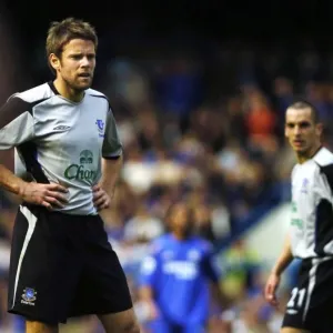 Everton's James Beattie and Leon Osman in Action: A Battle Against Chelsea Everton's James Beattie and Leon Osman in Action: A Battle Against Chelsea