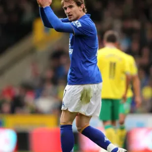 Everton's Jelavic Scores Double: Celebrating with Fans vs. Norwich City (07 April 2012) Everton's Jelavic Scores Double: Celebrating with Fans vs. Norwich City (07 April 2012)