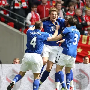 Everton's Jelavic Scores at Wembley Stadium Print Everton's Jelavic Scores at Wembley Stadium Print