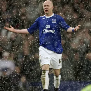 Evertons Johnson gestures during their English Premier League soccer match against Arsenal in Liver Evertons Johnson gestures during their English Premier League soccer match against Arsenal in Liver