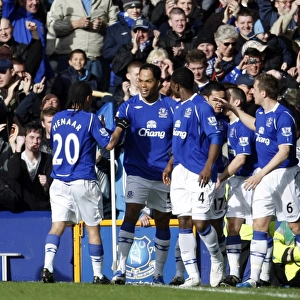 Everton's Joleon Lescott Scores Second Goal vs. Stoke City (14/3/09)