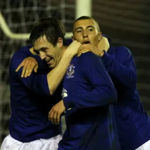 Everton's Jordan Barrow Scores and Celebrates with Teammates: FA Youth Cup Victory Everton's Jordan Barrow Scores and Celebrates with Teammates: FA Youth Cup Victory