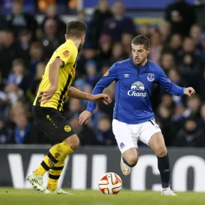 Everton's Kevin Mirallas Fights in Europa League Clash against BSC Young Boys at Goodison Park Everton's Kevin Mirallas Fights in Europa League Clash against BSC Young Boys at Goodison Park