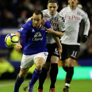 Everton's Landon Donovan Slips Past Chris Baird in FA Cup Showdown at Goodison Park Everton's Landon Donovan Slips Past Chris Baird in FA Cup Showdown at Goodison Park