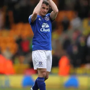 Everton's Leighton Baines in Action: Everton vs. Norwich City, Barclays Premier League (07 April 2012, Carrow Road) Everton's Leighton Baines in Action: Everton vs. Norwich City, Barclays Premier League (07 April 2012, Carrow Road)