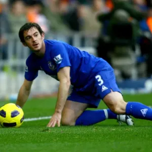 Everton's Leighton Baines in Action: Thrilling Moments from Everton vs. Blackpool, Premier League (November 6, 2010)
