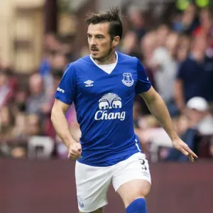 Everton's Leighton Baines in Action at Tynecastle Stadium: Pre-Season Friendly vs Heart of Midlothian Everton's Leighton Baines in Action at Tynecastle Stadium: Pre-Season Friendly vs Heart of Midlothian