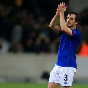 Everton's Leighton Baines Celebrates Europa League Victory with Fans: Lille OSC vs Everton (UEFA Europa League - Group H) Everton's Leighton Baines Celebrates Europa League Victory with Fans: Lille OSC vs Everton (UEFA Europa League - Group H)