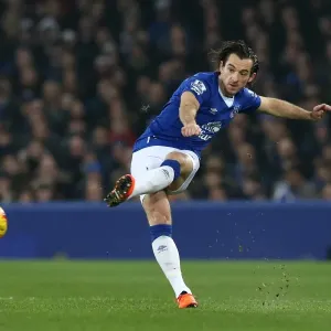 Everton's Leighton Baines Faces Manchester City in Capital One Cup Semi-Final at Goodison Park Everton's Leighton Baines Faces Manchester City in Capital One Cup Semi-Final at Goodison Park