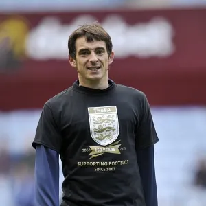 Everton's Leighton Baines Honors FA's 150th Anniversary in Aston Villa vs Everton: Everton 2-0 Villa Park (October 26, 2013)