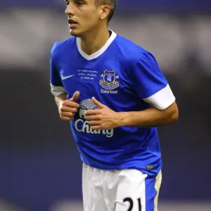 Everton's Leon Osman in Action: Everton vs AEK Athens Pre-Season Clash at Goodison Park Everton's Leon Osman in Action: Everton vs AEK Athens Pre-Season Clash at Goodison Park