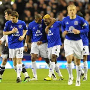 Everton's Louis Saha Scores First Goal Against Tottenham Hotspur at Goodison Park (05 January 2011) Everton's Louis Saha Scores First Goal Against Tottenham Hotspur at Goodison Park (05 January 2011)