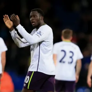 Everton's Lukaku: Premier League Victory Celebration at Selhurst Park Everton's Lukaku: Premier League Victory Celebration at Selhurst Park