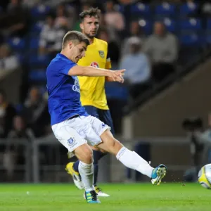 Everton's Luke Garbutt Aims for the Win: Pre-Season Showdown vs. Oxford United at Kassam Stadium (2011) Everton's Luke Garbutt Aims for the Win: Pre-Season Showdown vs. Oxford United at Kassam Stadium (2011)