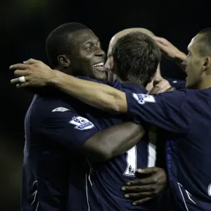 Everton's McFadden Hides in Delight: First Goal in Carling Cup Third Round Win over Sheffield Wednesday, 2007