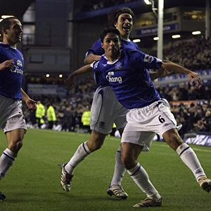 Everton's Mikel Arteta Scores First Goal Against Bolton Wanderers in FA Barclays Premiership, 18 November 2006