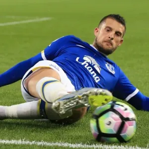 Everton's Mirallas Retains Possession Amidst Premier League Clash Against Watford at Goodison Park Everton's Mirallas Retains Possession Amidst Premier League Clash Against Watford at Goodison Park