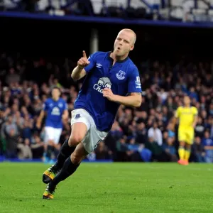 Everton's Naismith Scores Second Goal Print Everton's Naismith Scores Second Goal Print