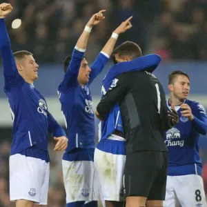 Everton's Penalty Shootout Triumph: Joel Robles and Teammates Celebrate Capital One Cup Victory Over Norwich City Everton's Penalty Shootout Triumph: Joel Robles and Teammates Celebrate Capital One Cup Victory Over Norwich City