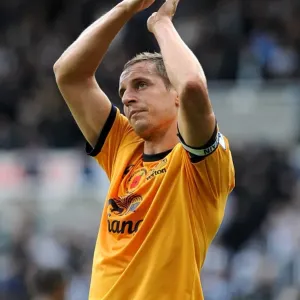 Everton's Phil Jagielka Celebrates Newcastle Victory with Ecstatic Fans Everton's Phil Jagielka Celebrates Newcastle Victory with Ecstatic Fans
