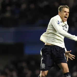 Everton's Phil Neville: Euphoric Moment as Jermaine Beckford Scores Equalizer Against Chelsea (December 4, 2010) Everton's Phil Neville: Euphoric Moment as Jermaine Beckford Scores Equalizer Against Chelsea (December 4, 2010)