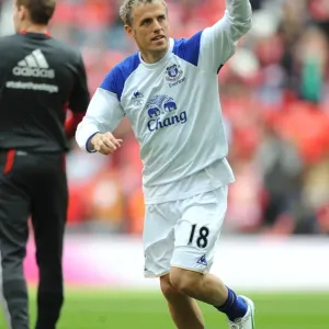 Everton FC Print - Phil Neville at Wembley Stadium Everton FC Print - Phil Neville at Wembley Stadium
