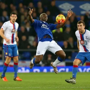 Everton's Romelu Lukaku in Action: Everton vs Crystal Palace, Premier League, Goodison Park
