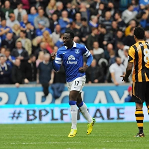 Everton's Romelu Lukaku Celebrates Double Strike Against Hull City (11-05-2014)