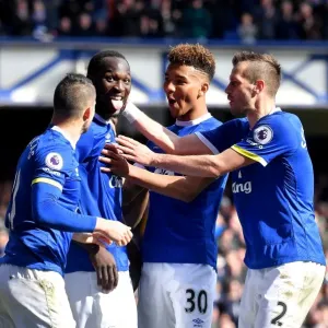 Everton's Romelu Lukaku Celebrates His Hat-Trick Against Burnley (Premier League 2016-17) Everton's Romelu Lukaku Celebrates His Hat-Trick Against Burnley (Premier League 2016-17)