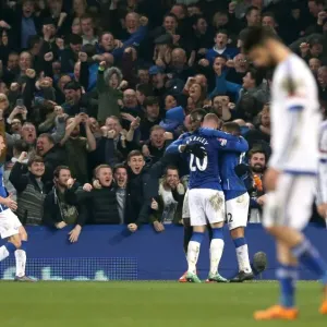 Everton's Romelu Lukaku Celebrates Second Goal vs. Chelsea in Emirates FA Cup Quarterfinal at Goodison Park Everton's Romelu Lukaku Celebrates Second Goal vs. Chelsea in Emirates FA Cup Quarterfinal at Goodison Park