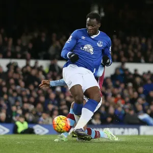 Everton's Romelu Lukaku Nets Fourth Goal vs. Aston Villa at Goodison Park, Barclays Premier League Everton's Romelu Lukaku Nets Fourth Goal vs. Aston Villa at Goodison Park, Barclays Premier League
