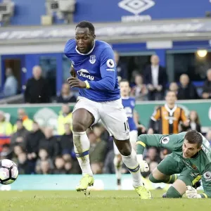 Everton's Romelu Lukaku Scores Fourth Goal Against Hull City at Goodison Park Everton's Romelu Lukaku Scores Fourth Goal Against Hull City at Goodison Park