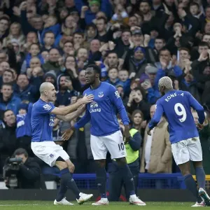 Everton's Romelu Lukaku Scores Second Goal Against Newcastle United Print